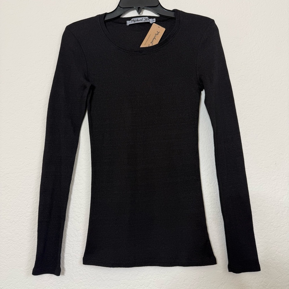 NEW Michael Stars Long Sleeve Crewneck Tee Black Size 0S
Style 0428 Shine - Picture 2 of 9